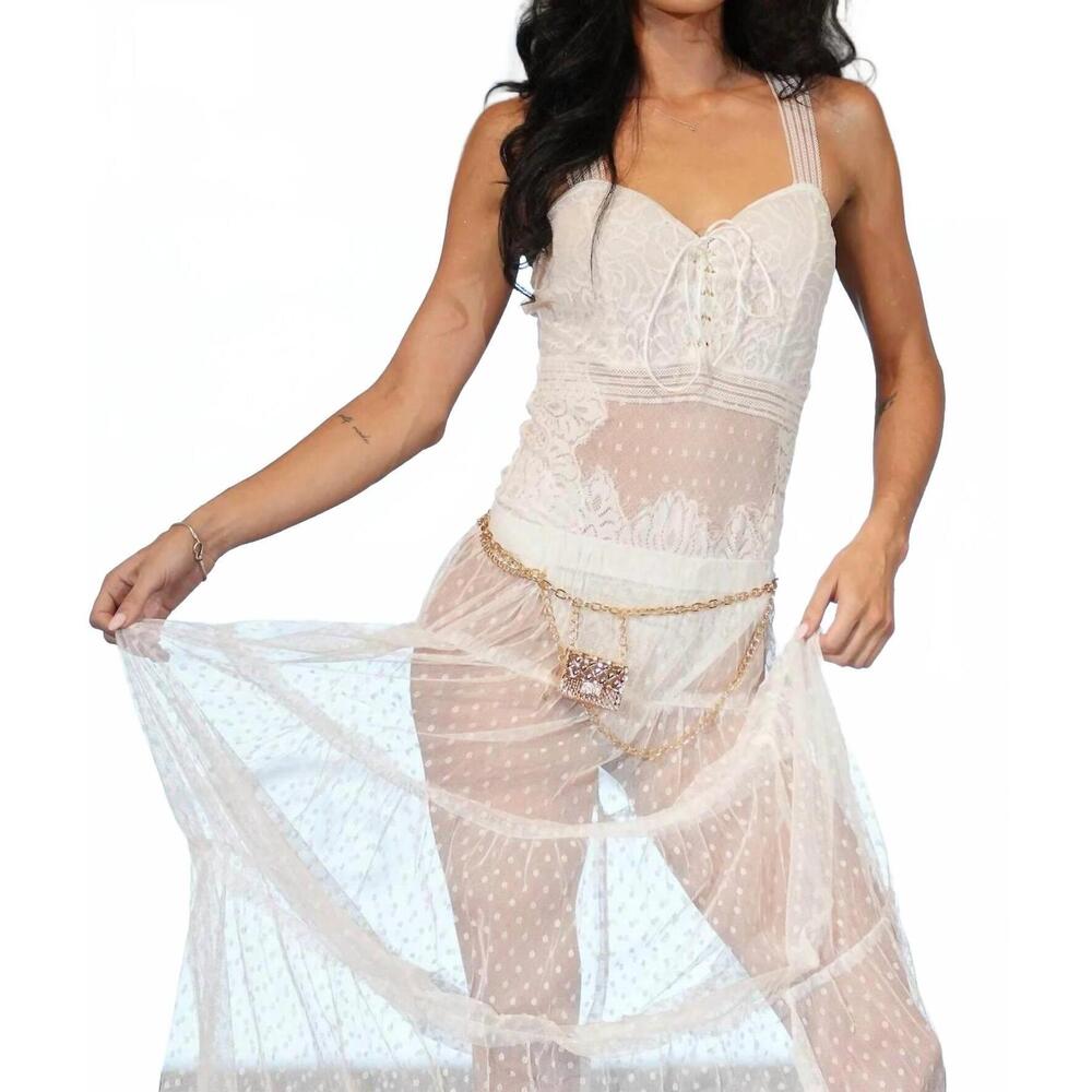 NEW BELLE D'AMOUR passion lace bodysuit in white